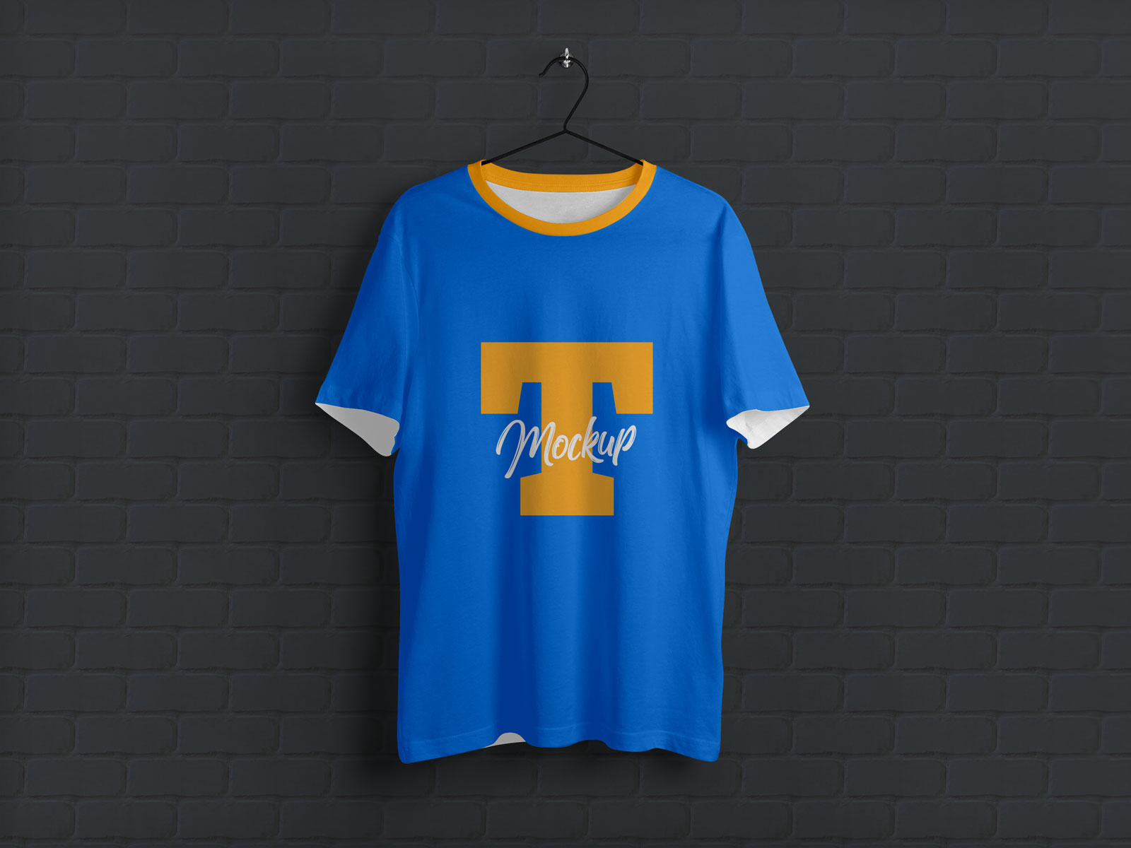 Hanging Half Sleeves Free T-Shirt Mockup