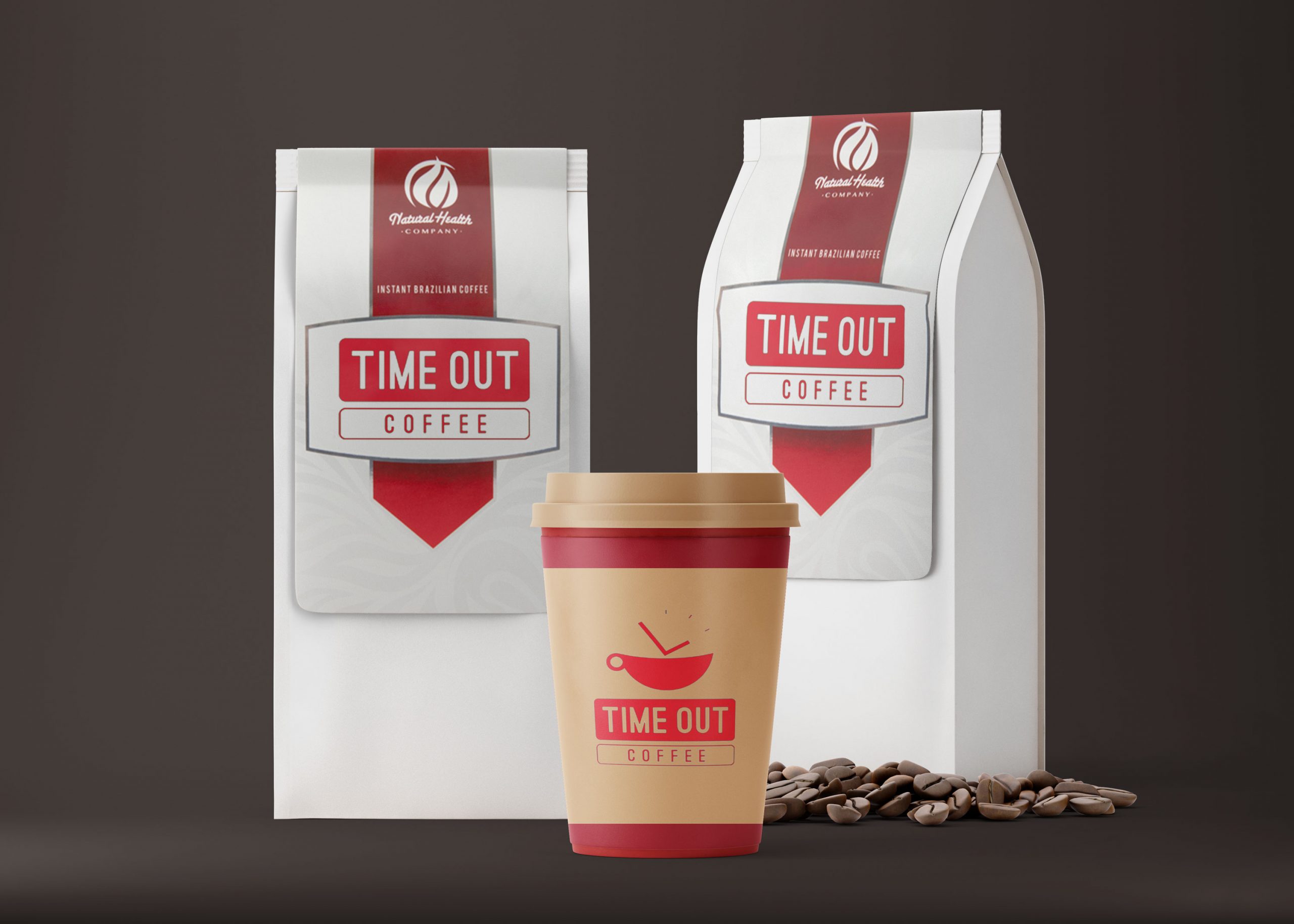 Coffee Bag & Paper Cup Packaging Label - Free PSD Mockups