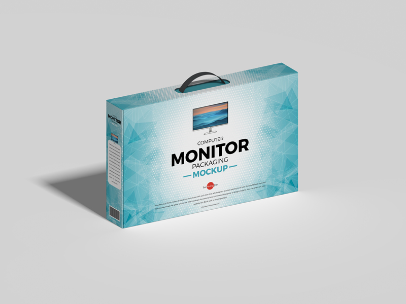 Computer Monitor Packaging Free Mockup
