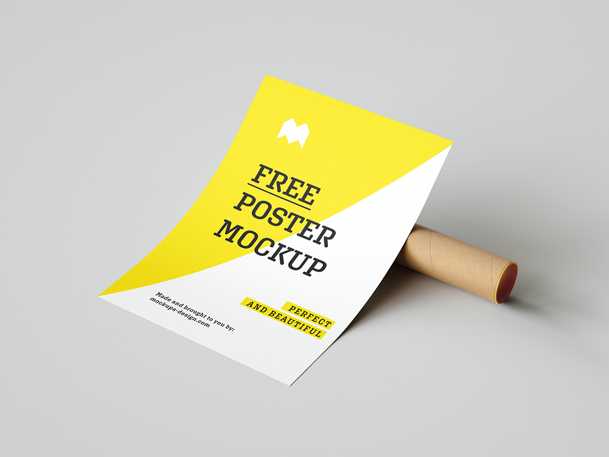 Modern Poster - Free PSD Mockup