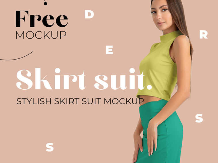 Modern Skirt Suit Free Mockup