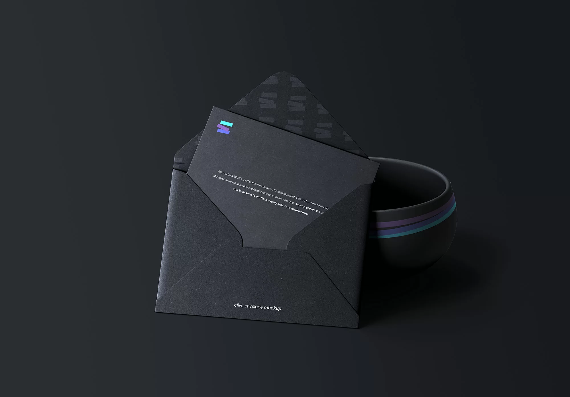 Free Envelope & Bowl Mockup