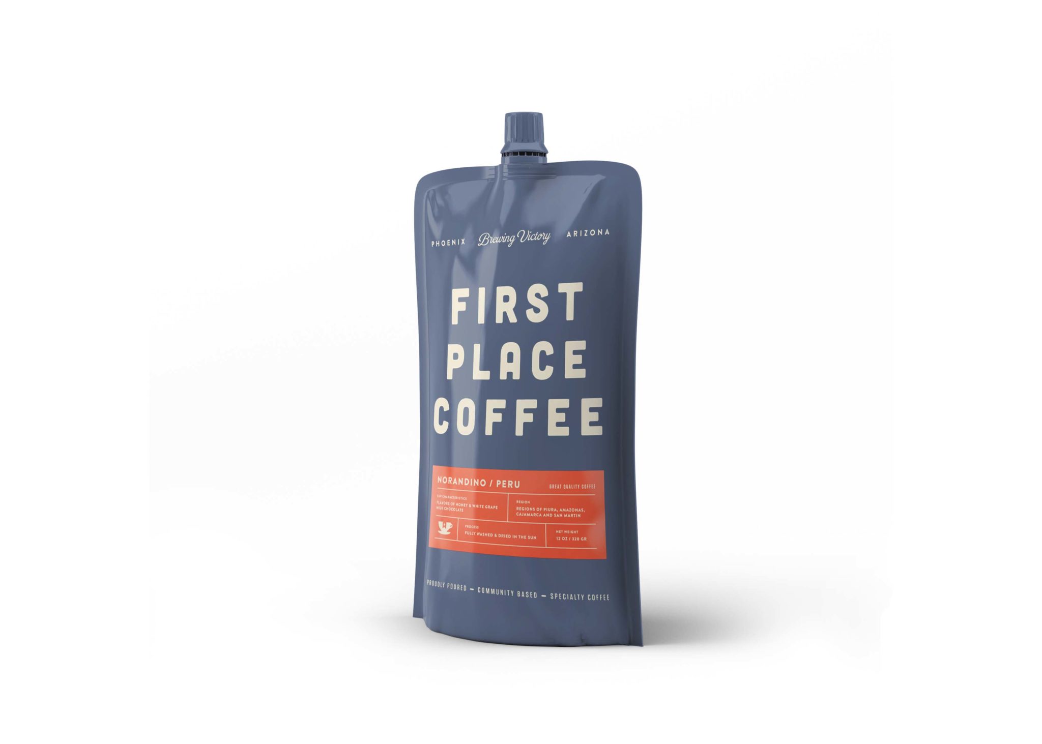 Free Stand-up Coffee Pouch Mockup