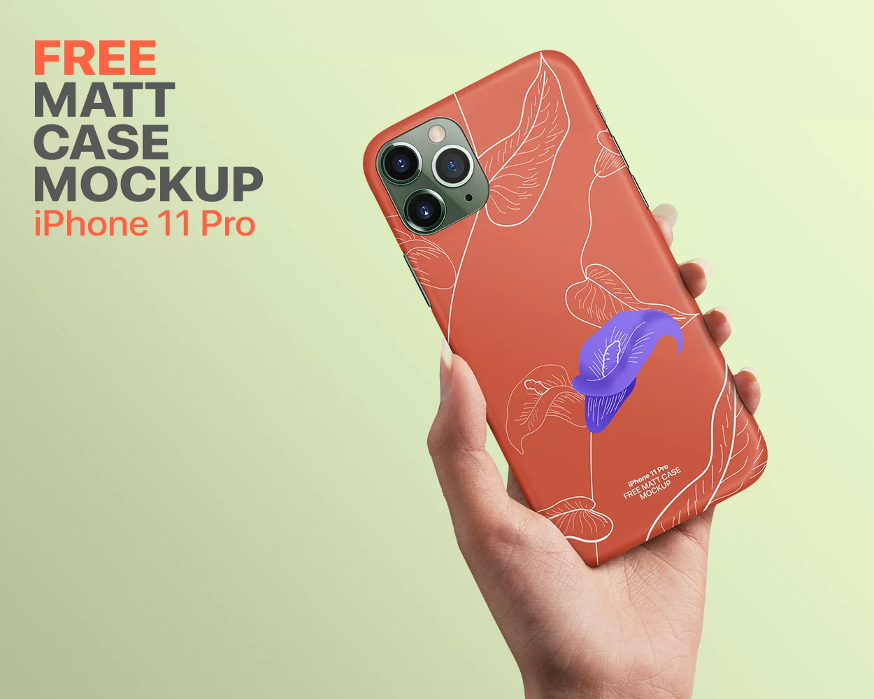 Free iPhone 11 Matt Case Mockup