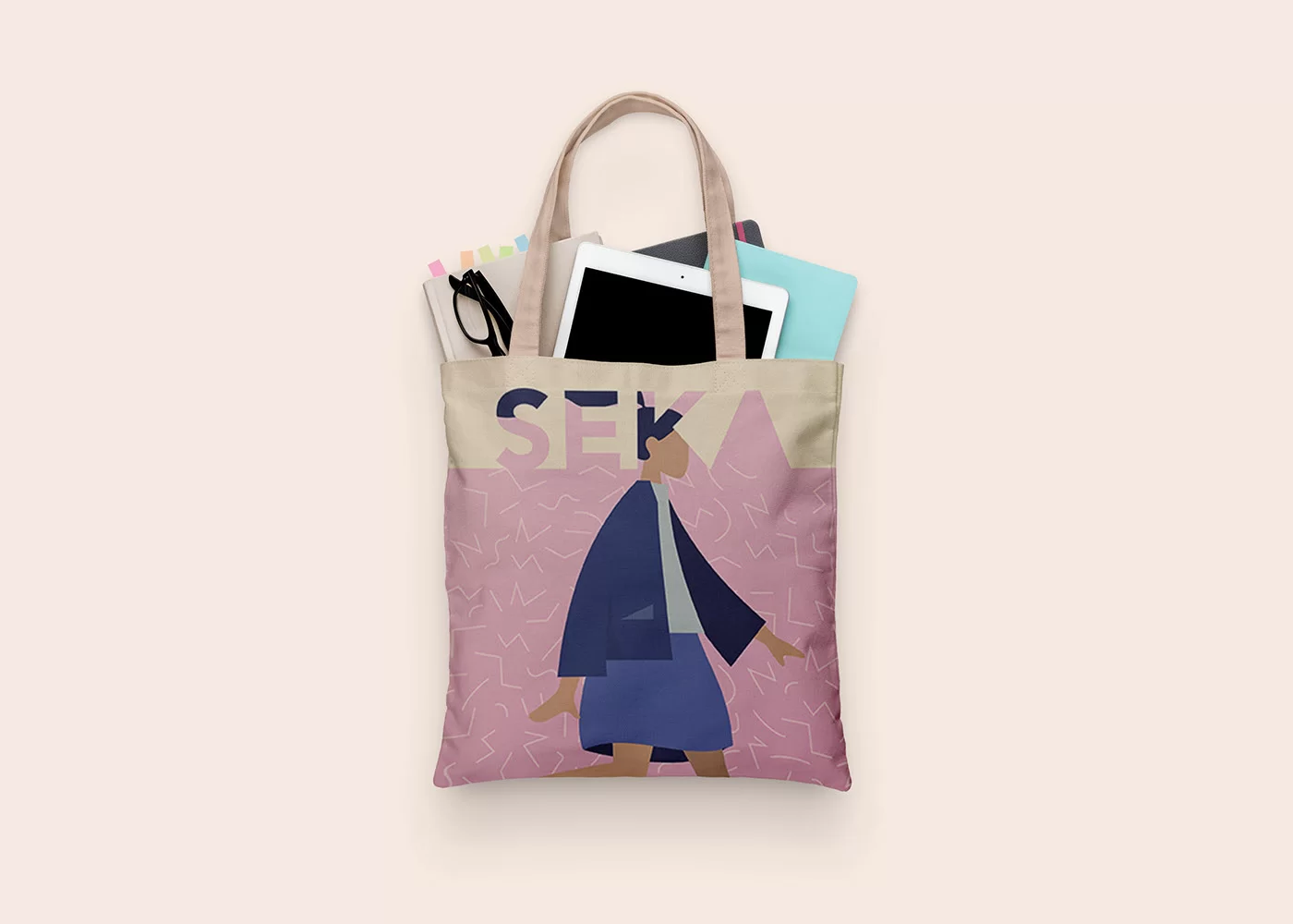 Seka Tote Clothe Bag Free PSD Mockup