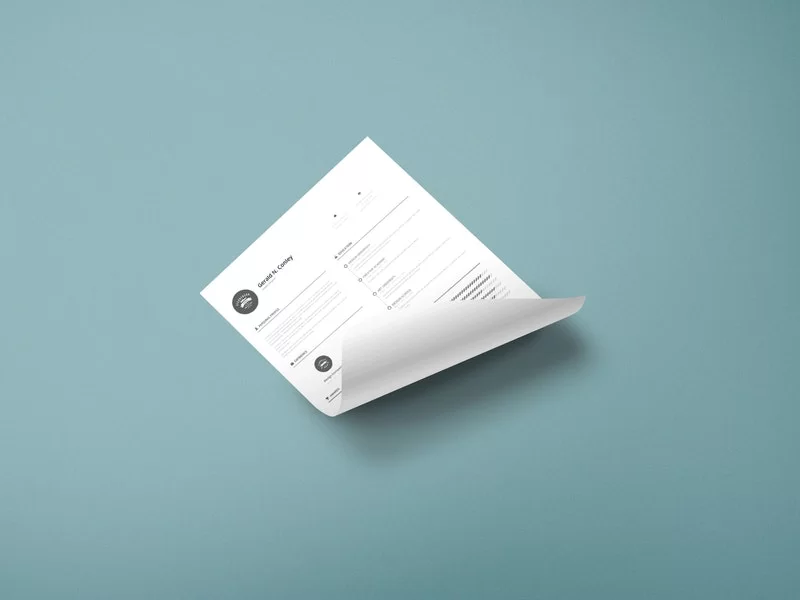Curled A4 Paper - Free Mock-up