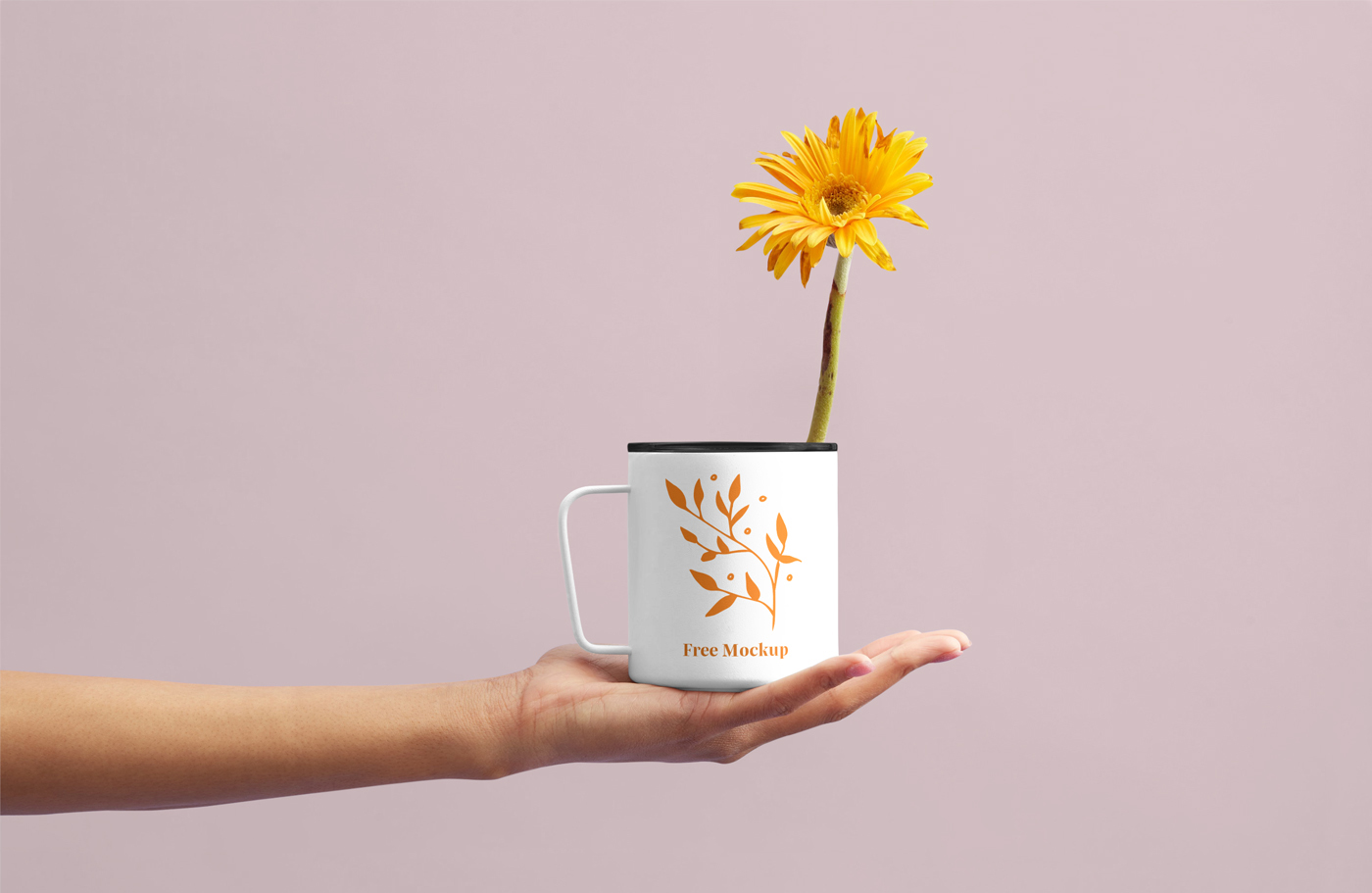 Flower Cup - Free PSD Mockup