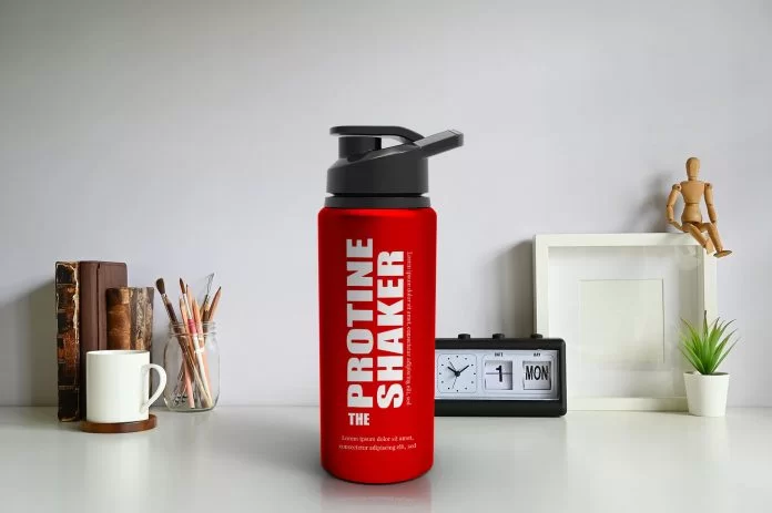Metallic Protein Shaker Free PSD Mockup