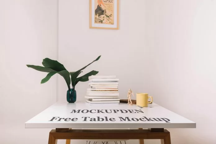 Minimal Table Mockup Free PSD Template