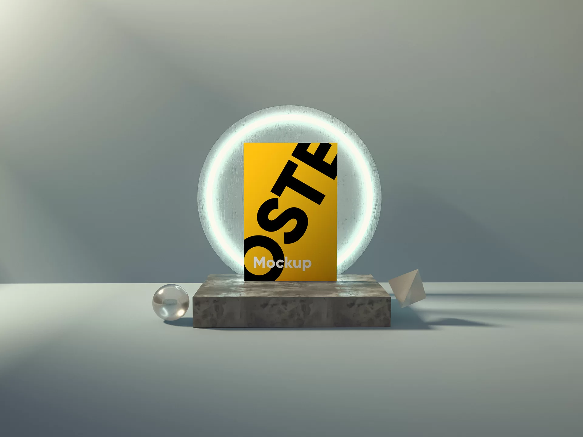 Modern Creative Poster - Free PSD Mockup