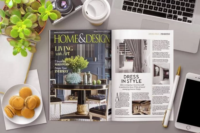 Open Magazine Mockup Free PSD Template