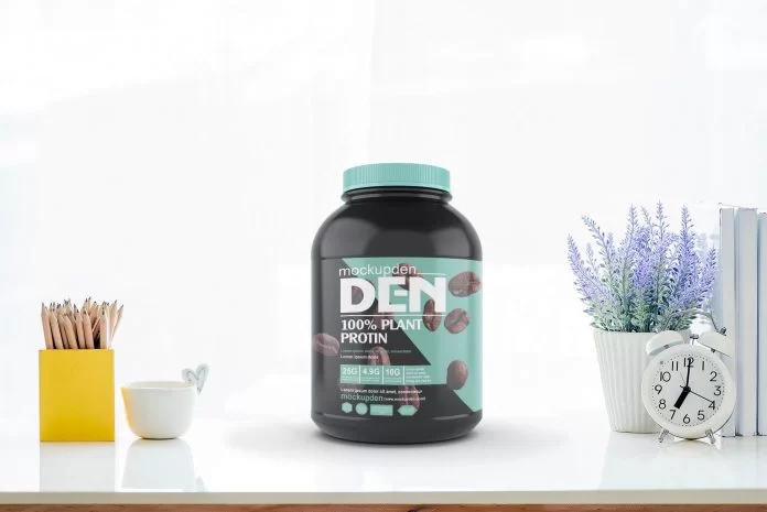 Protein Jar Mock-up Free PSD Template