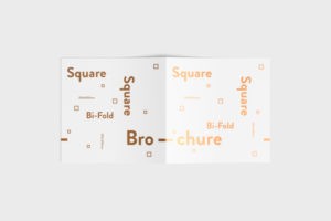 Bi-fold Square Brochure Free Mockup