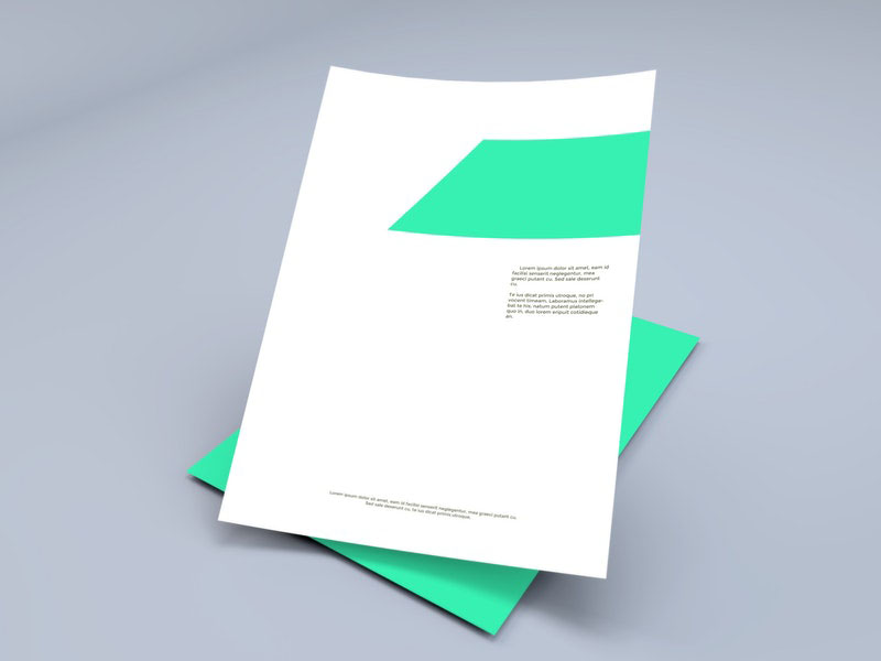 Floating A4 Paper Sheets Free PSD Mockup