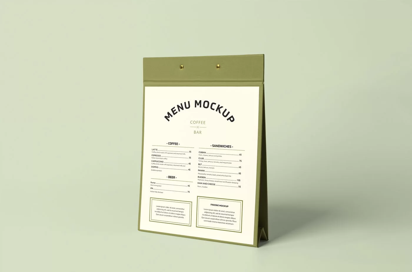 Menu Stand Free PSD Mockup