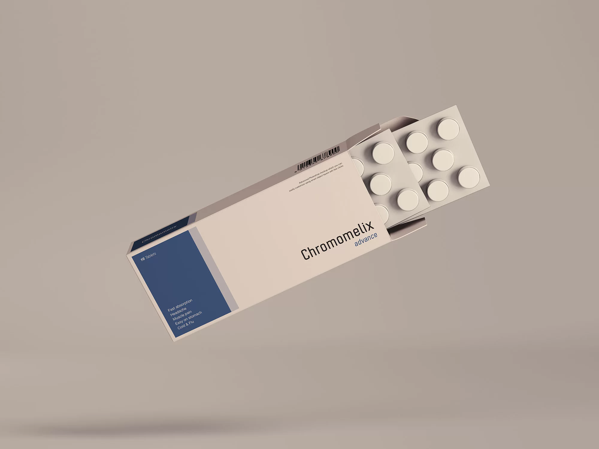 Pills Box Packaging Free Mockup
