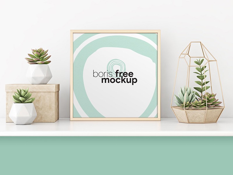 Professional Square Poster Free PSD Mockup