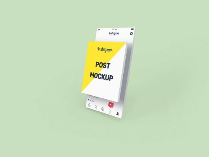 Free 3D Instagram Post Mockup