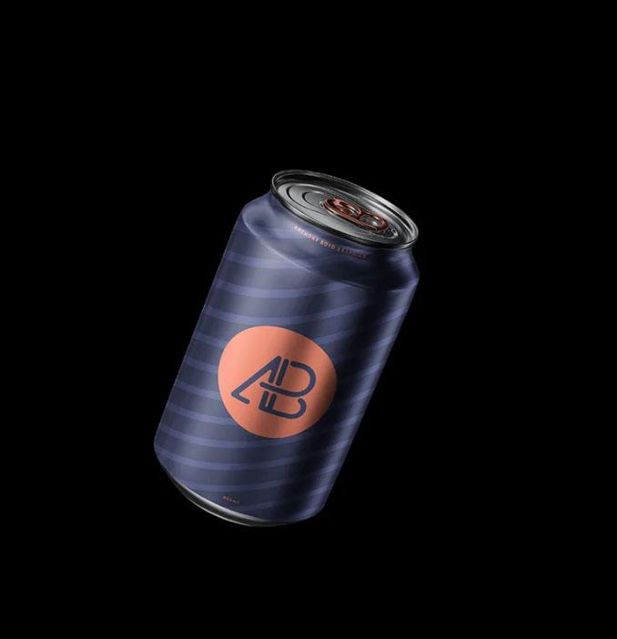 Free Floating Can Mockup