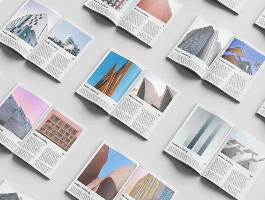 Free Magazine Set Mockup Template