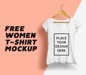 Free Modern Women T-Shirt Mockup