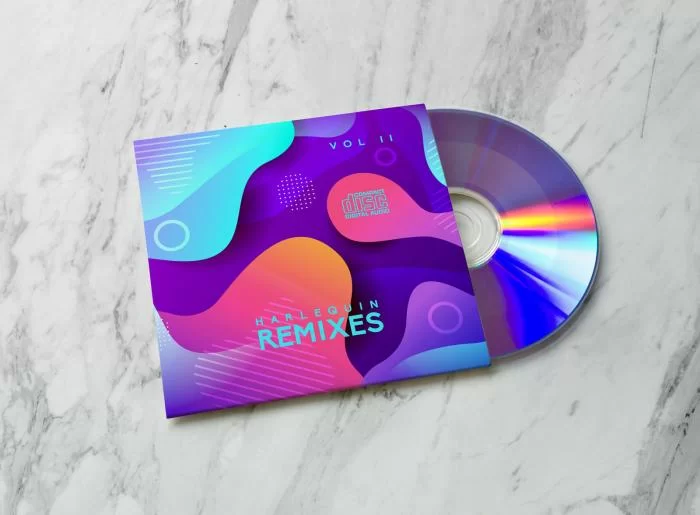 Free Realistic CD-DVD & Envelope Mockup