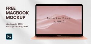 MacBook Air 2020 Free PSD Mockup