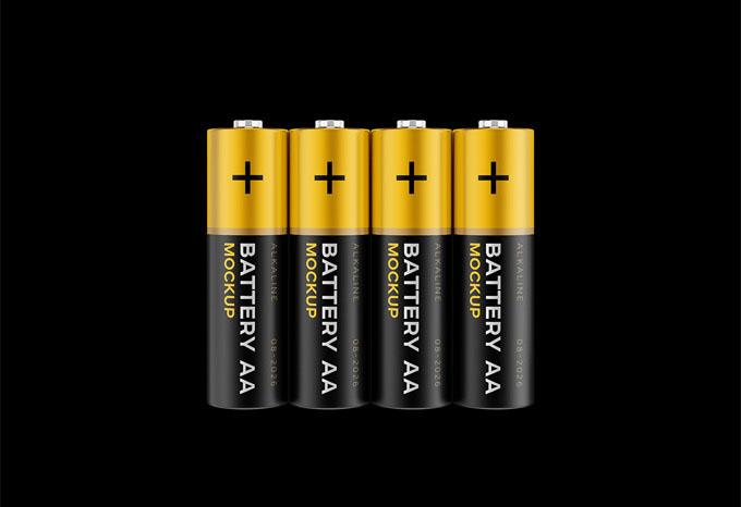 AA Battery Free PSD Mockup