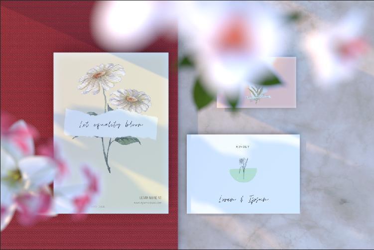 Floral Paper Free Mockup Template