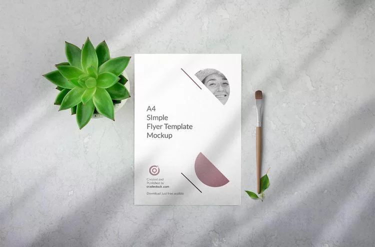 Minimalist Flyer Free Mockup Template