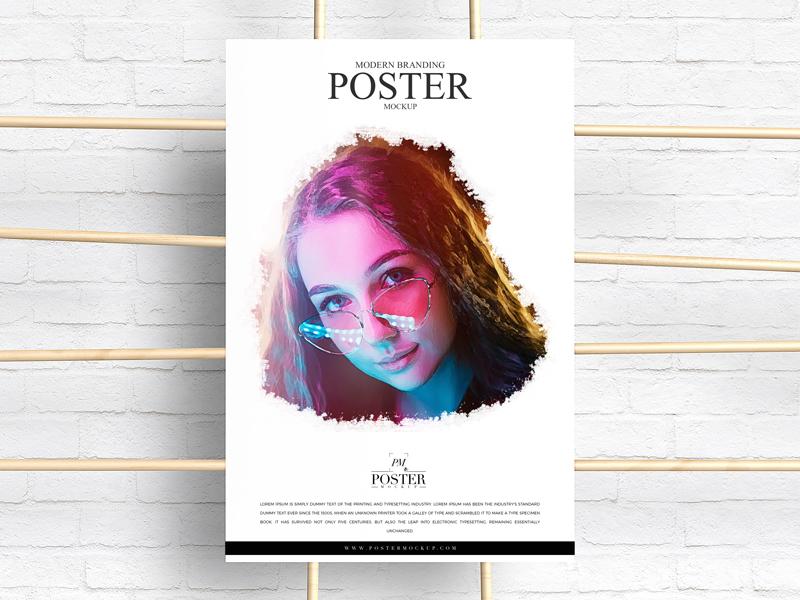 Modern Branding Advertising Poster Mockup