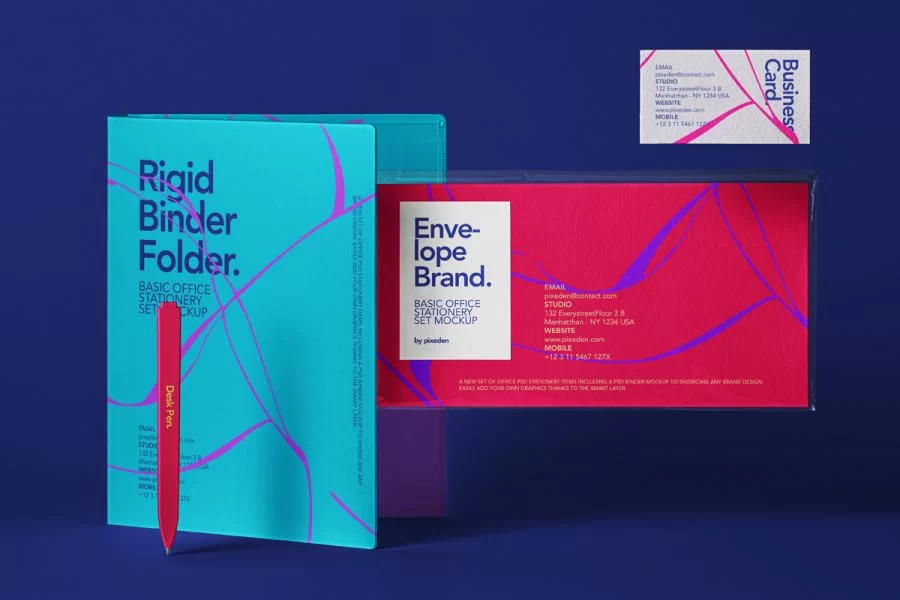 Office Basic Stationery Free Mockup
