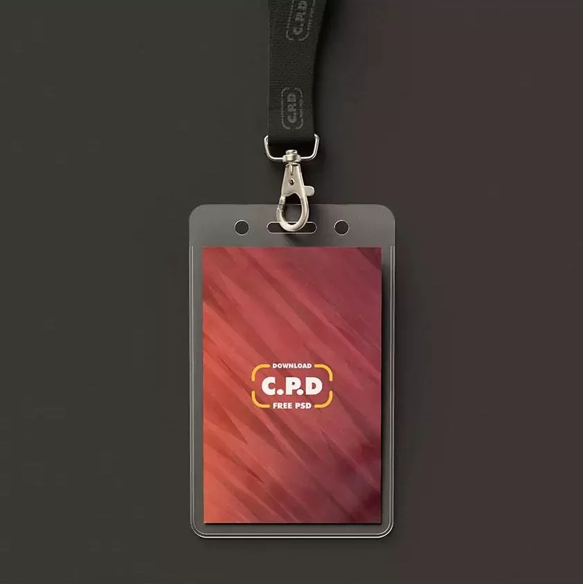 Realistic Employee ID Free PSD Mockup