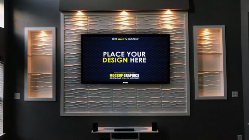 Smart Led TV Free PSD Mockup - FreeMockup.net