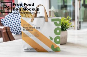 Carry Food Bag Free PSD Mockup Template