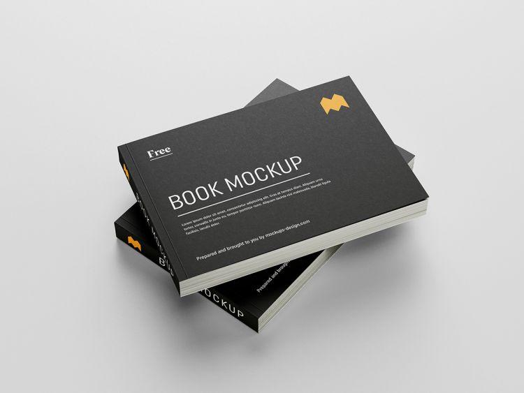 Landscape Book Free (PSD) Mockup