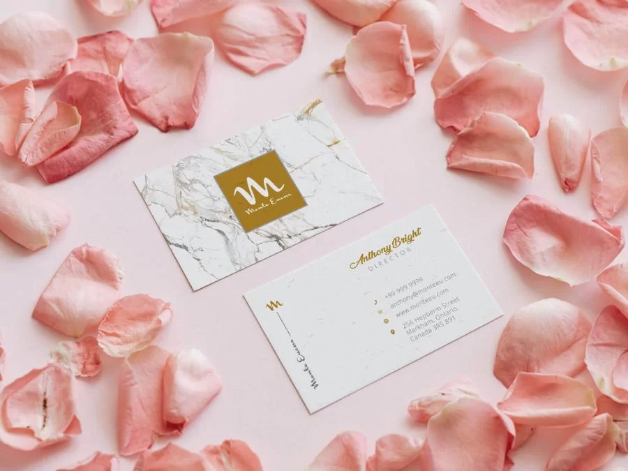 Elegant Floral Business Card Free(PSD) Mockup