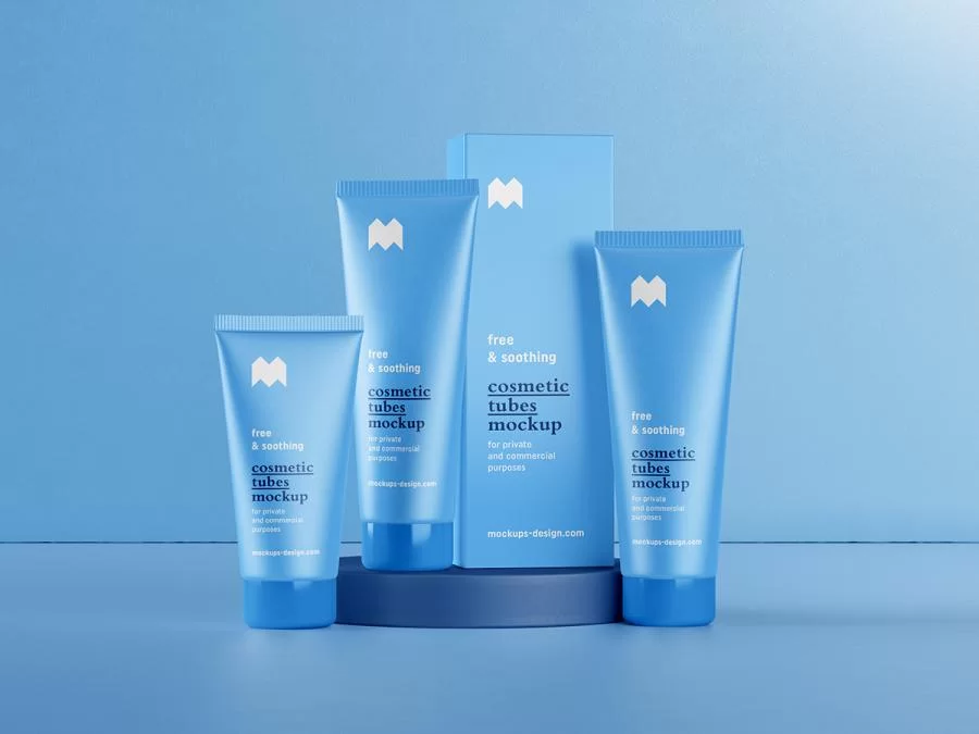 Free Cosmetic Tube Packaging Suppliers Mockup