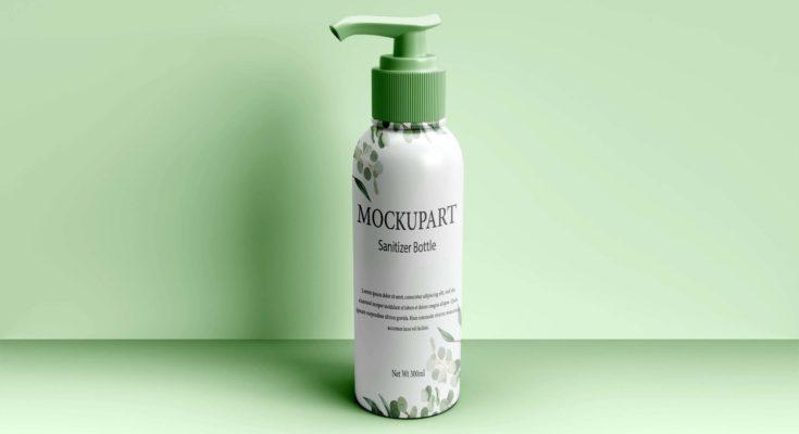 Free Liquid Hand Sanitizer (PSD) Mockup