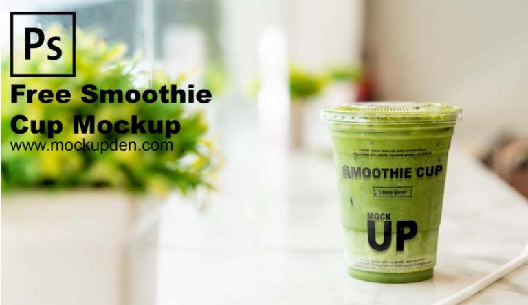 Smoothie Cup Mockup Free PSD Template - FreeMockup