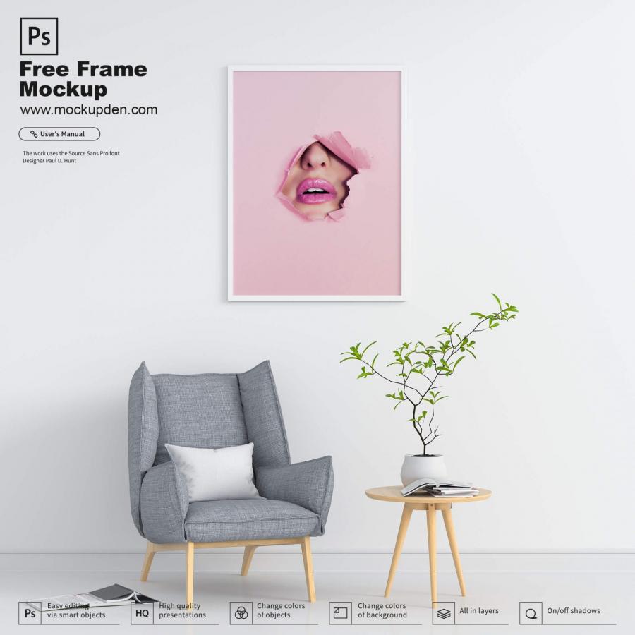 Wall Decor Frame Free Psd Mockup Freemockup Net