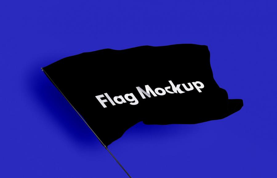 Waving Flag Free (PSD) Mockup