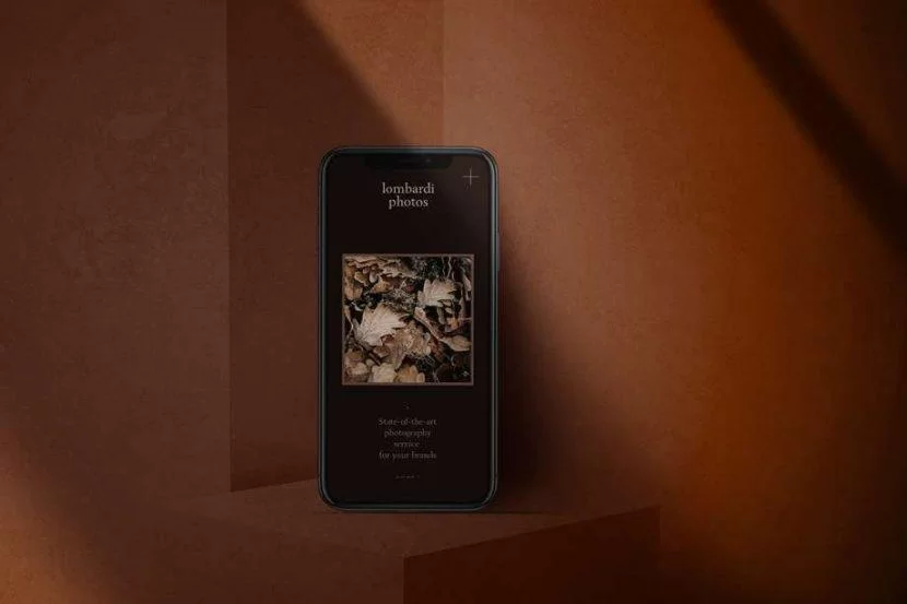 iPhone Dark Background Free (PSD) Mockup