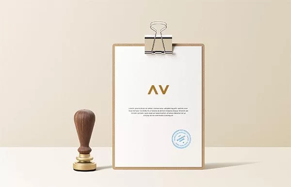 A5 Leather Clipboard Free Mockup