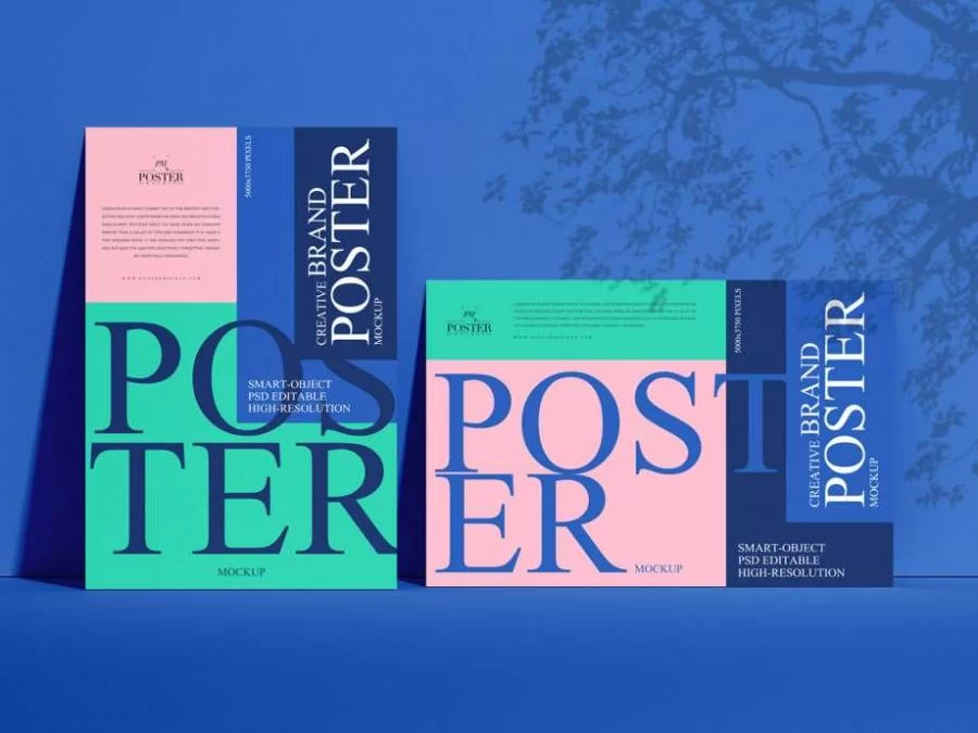 Creative Brand Poster Free Mockup
