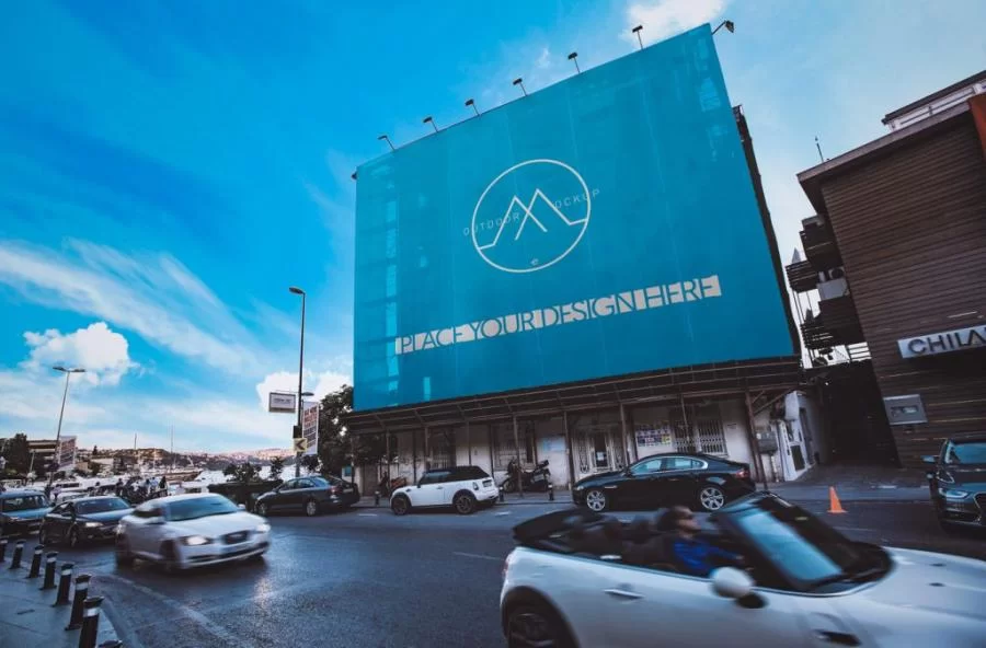 Free Advertising Billboard Mockup