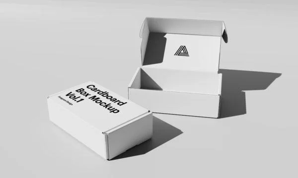 Free Cardboard Box Mockup