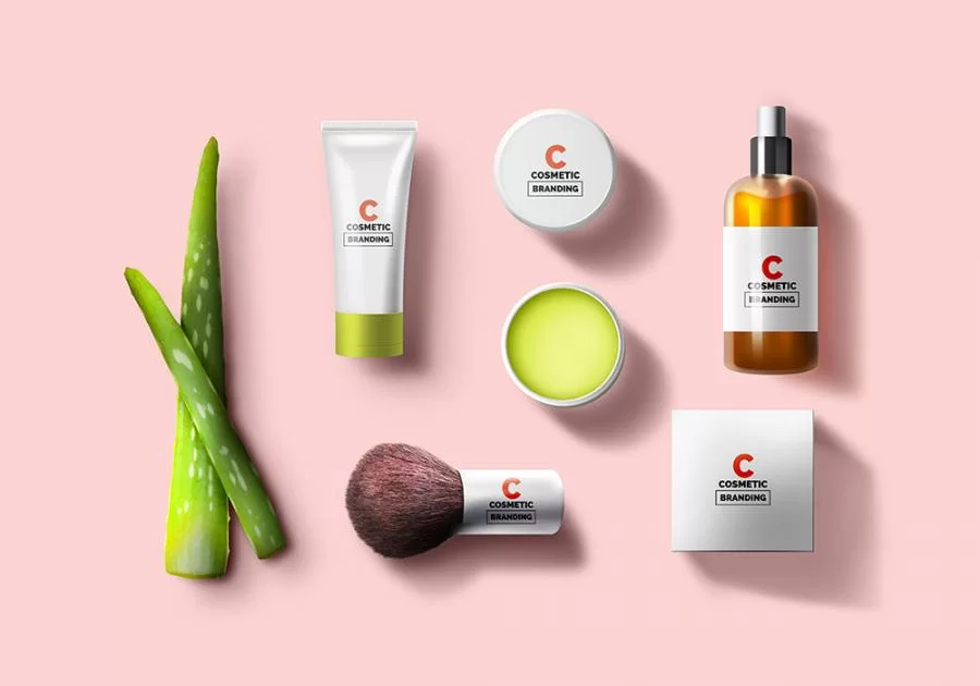 Free Cosmetic Branding & Packaging Mockup Set