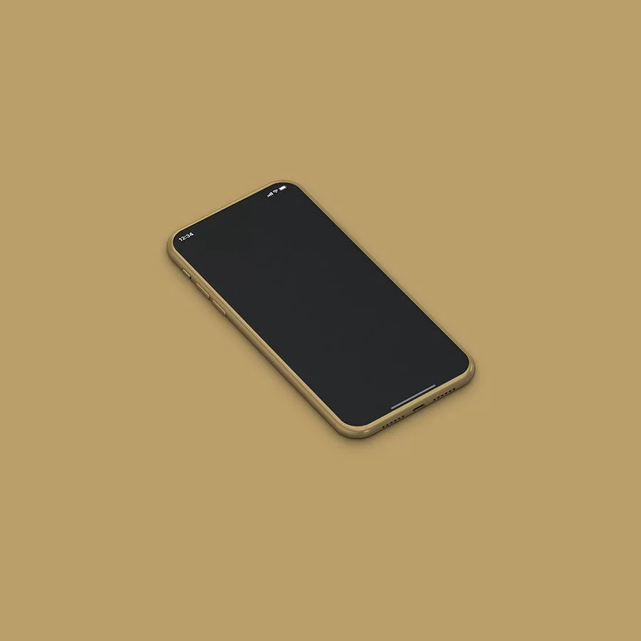 Free Isometric iPhone 11 Mockup