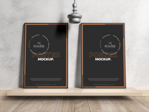 Free Modern Interior Framed Posters Mockup